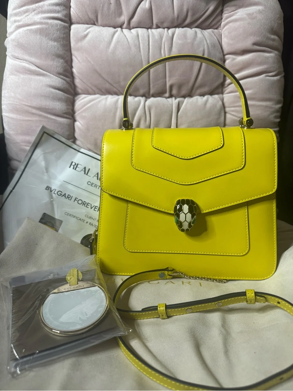 🔥LIKE NEW🔥 Bvlgari Yellow Serpenti Crossbody - Picture 3 of 11